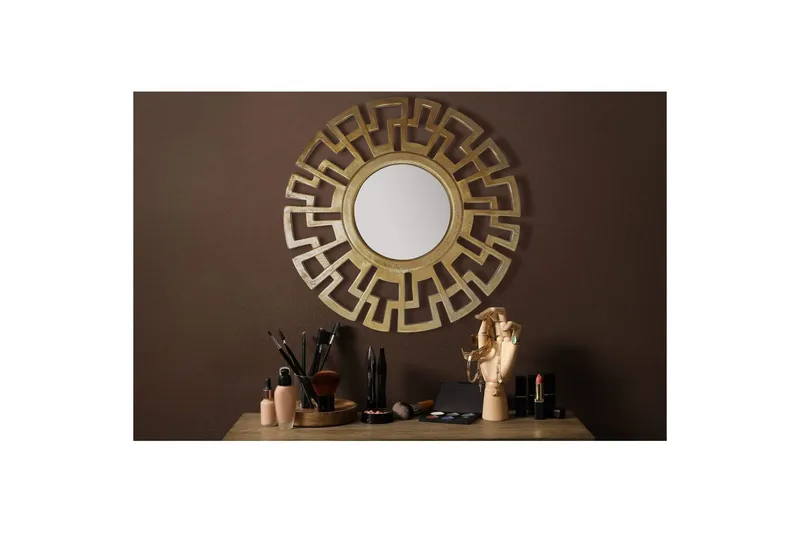 Speil Wohnling Art Deco Rund 60 cm Moderne - Innredning - Veggdekorasjon - Dekorfolie - Flisdekor