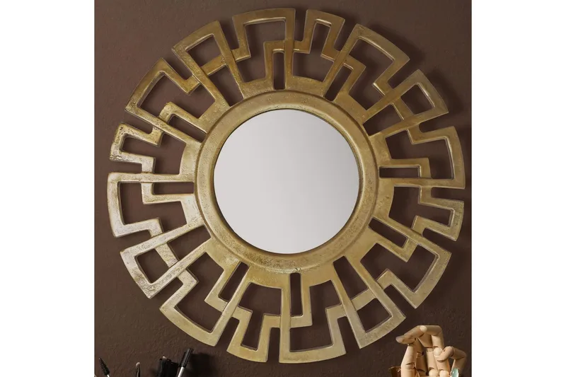 Speil Wohnling Art Deco Rund 60 cm Moderne - Innredning - Speil - Veggspeil