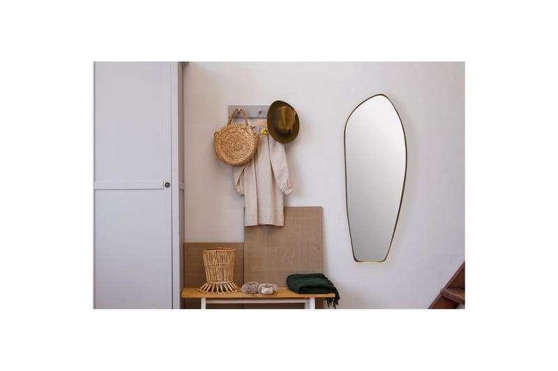 Speil Wohnling Asymmetrisk metallramme oval 90 cm - Innredning - Speil - Veggspeil