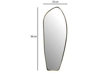 Speil Wohnling Asymmetrisk metallramme oval 90 cm - Innredning - Speil - Veggspeil