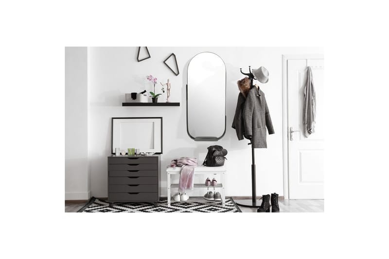 Speil Wohnling Asymmetrisk metallramme oval 90 cm - Innredning - Veggdekorasjon - Dekorfolie - Flisdekor