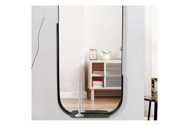 Speil Wohnling Asymmetrisk metallramme oval 90 cm - Innredning - Veggdekorasjon - Dekorfolie - Flisdekor