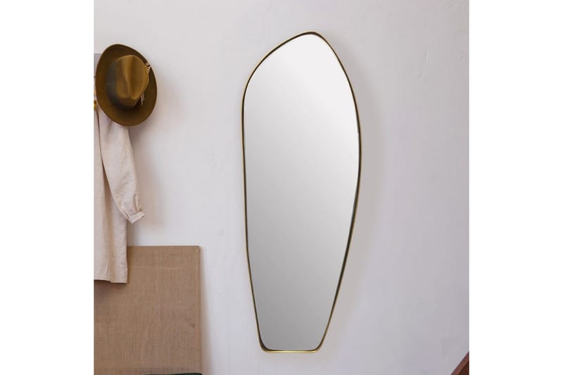 Speil Wohnling Asymmetrisk metallramme oval 90 cm - Innredning - Veggdekorasjon - Dekorfolie - Flisdekor