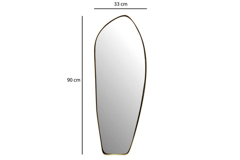 Speil Wohnling Asymmetrisk metallramme oval 90 cm - Innredning - Veggdekorasjon - Dekorfolie - Flisdekor