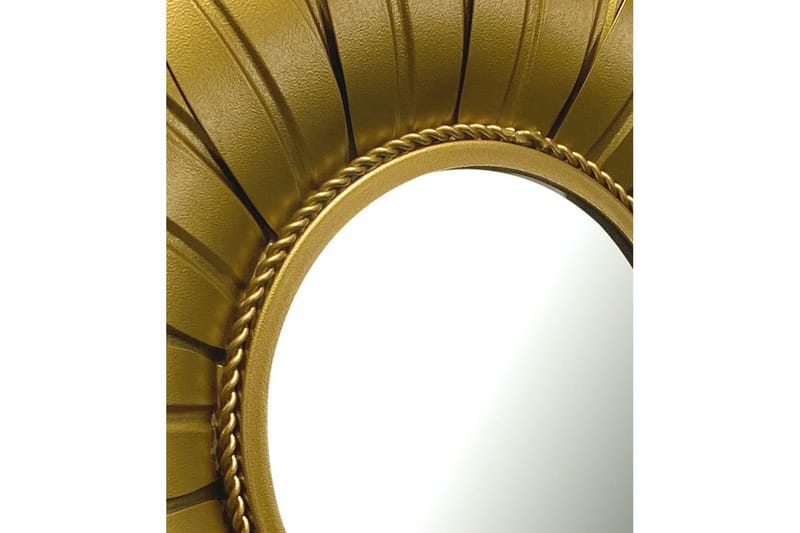 Speil Wohnling Blomst Stil Metallramme Rund 60 cm - Innredning - Veggdekorasjon - Dekorfolie - Flisdekor