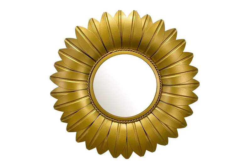 Speil Wohnling Blomst Stil Metallramme Rund 60 cm, undefined