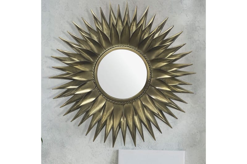 Speil Wohnling Solstil Metallramme Rund 60 cm - Innredning - Veggdekorasjon - Dekorfolie - Flisdekor