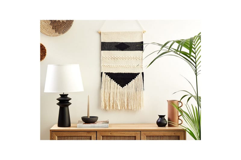 Väggdekoration i tyg Beliani Daska Beige||Black - Innredning - Bilder & kunst