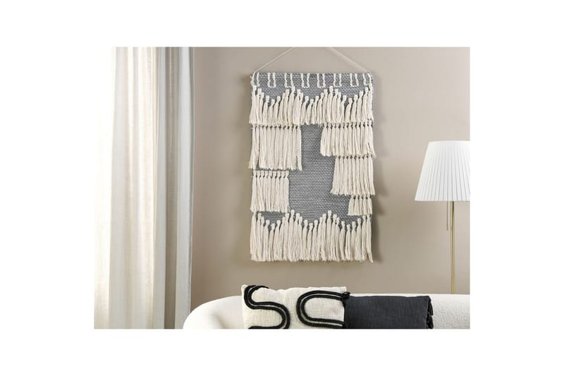 Väggdekoration i tyg Beliani Mahri Grey||Beige - Innredning - Bilder & kunst