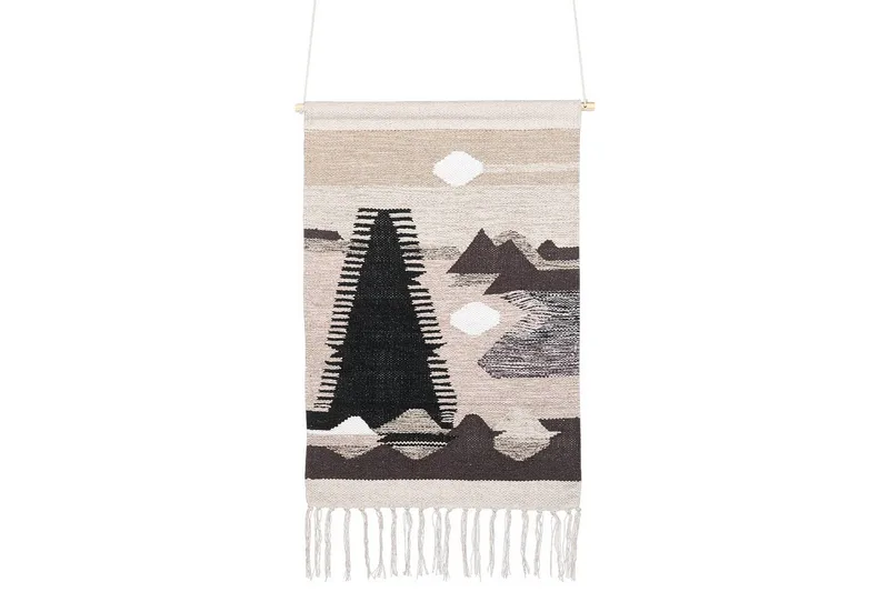 Väggdekoration i tyg Beliani Sangar Black||Beige||Brown||Pink||White, undefined