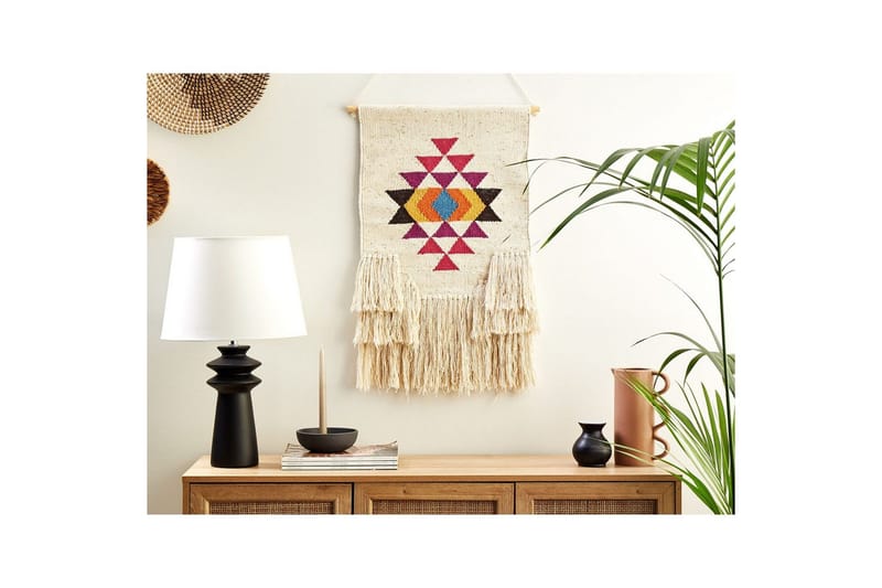 Väggdekoration i tyg Beliani Vehari Beige||Multicolored - Innredning - Bilder & kunst