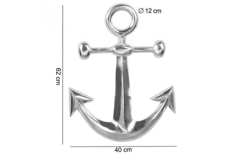 Veggdekorasjon Wohnling Anker Sjøfart Håndpolert Aluminiumstøp Moderne - Innredning - Dekorasjon