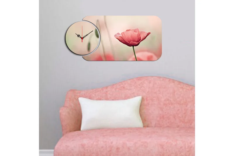 2-Deler - Flerfarget - Innredning - Veggdekorasjon - Veggklokke