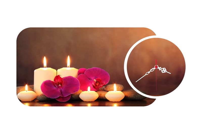 2-Deler - Flerfarget - Innredning - Veggdekorasjon - Veggklokke