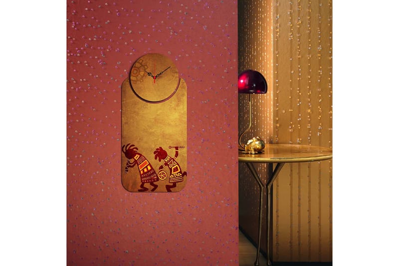 2-Deler - Flerfarget - Innredning - Veggdekorasjon - Veggklokke