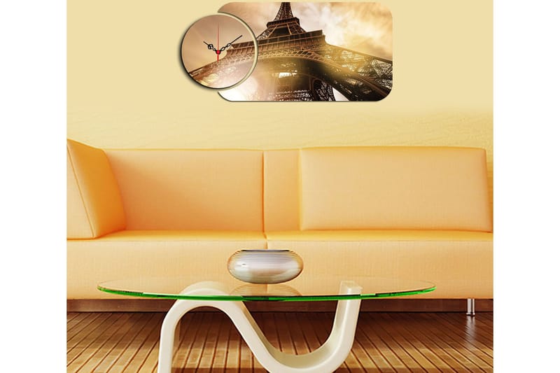 2-Deler - Flerfarget - Innredning - Veggdekorasjon - Veggklokke