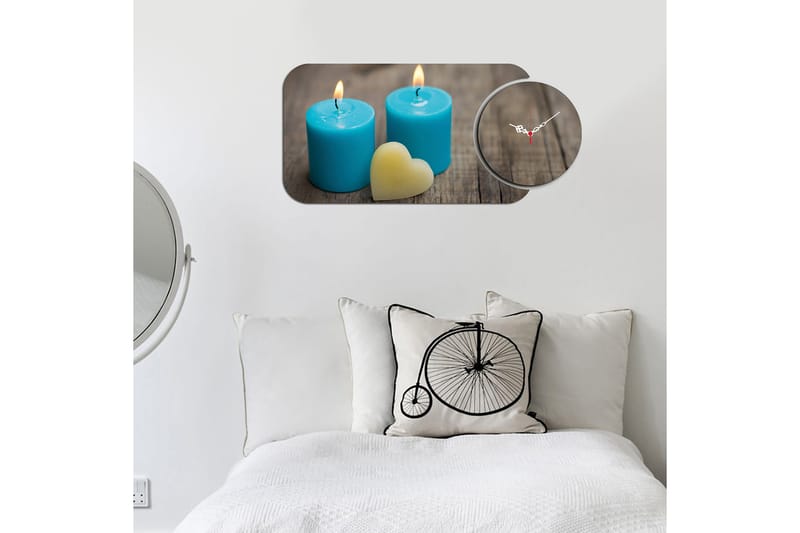 2-Deler - Flerfarget - Innredning - Veggdekorasjon - Veggklokke