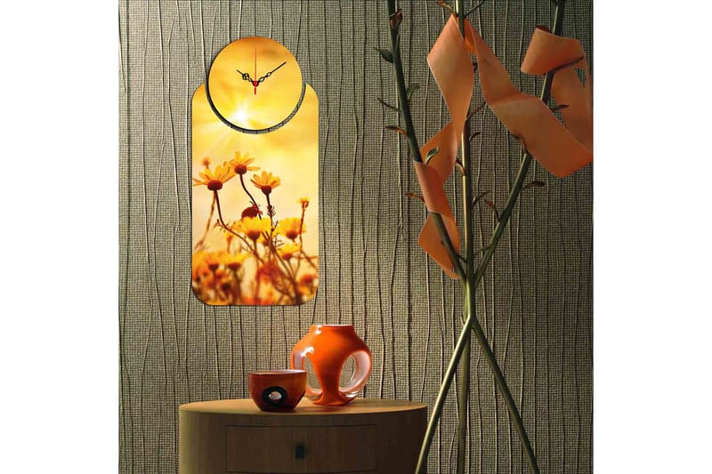 2-Deler - Flerfarget - Innredning - Veggdekorasjon - Veggklokke