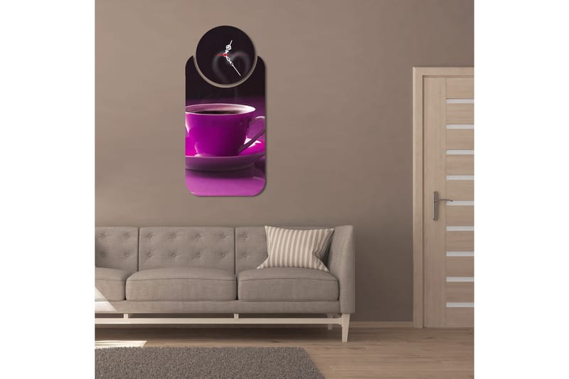 2-Deler - Flerfarget - Innredning - Veggdekorasjon - Veggklokke