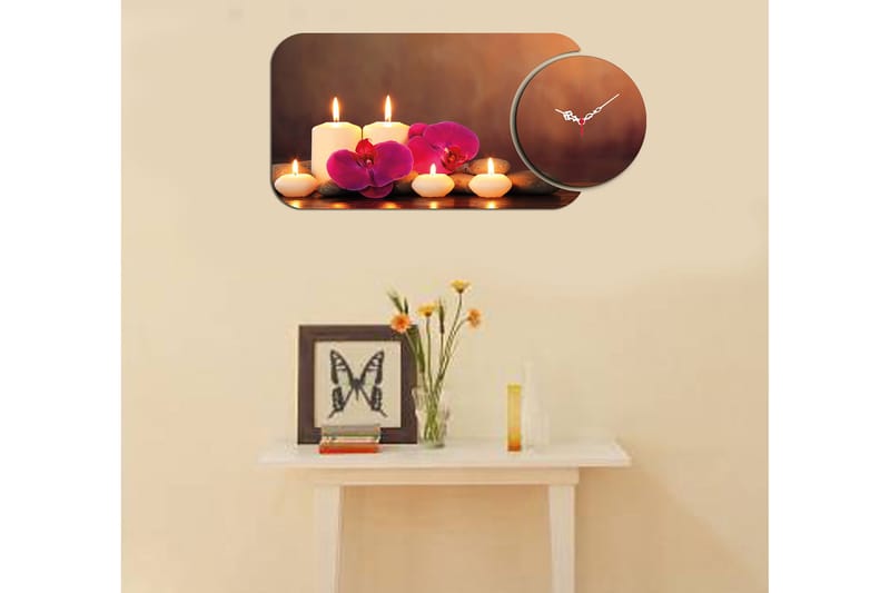 2-Deler - Flerfarget - Innredning - Veggdekorasjon - Veggklokke