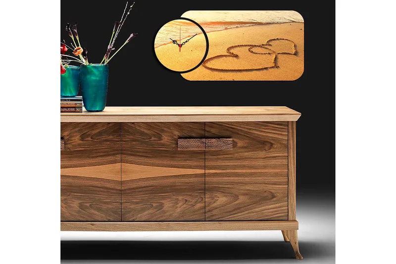 2-Deler - Flerfarget - Innredning - Veggdekorasjon - Veggklokke