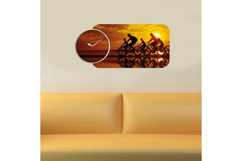 2-Deler - Flerfarget - Innredning - Veggdekorasjon - Veggklokke