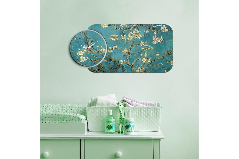 2-Deler - Flerfarget - Innredning - Veggdekorasjon - Veggklokke