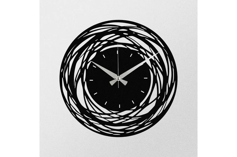 Achterdis Veggklokke Abstrakt - Svart - Innredning - Veggdekorasjon - Veggklokke