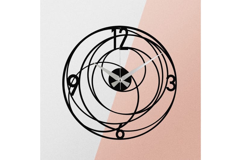 Achterdis Veggklokke Sirkler - Svart - Innredning - Veggdekorasjon - Veggklokke