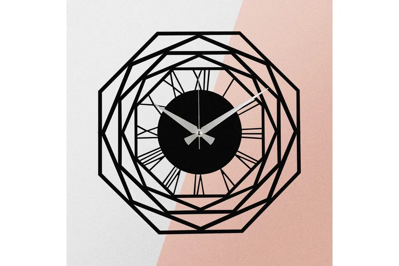 Achterdis Veggklokke - Svart - Innredning - Veggdekorasjon - Veggklokke