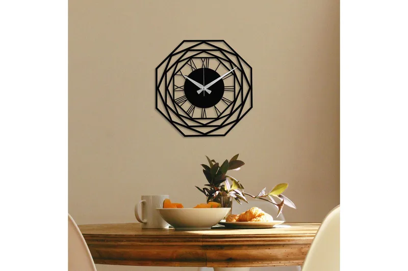 Achterdis Veggklokke - Svart - Innredning - Veggdekorasjon - Veggklokke