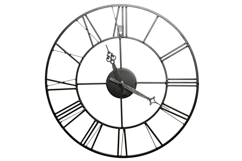 Black Metal Klokke - 40x40 cm - Innredning - Veggdekorasjon - Veggklokke