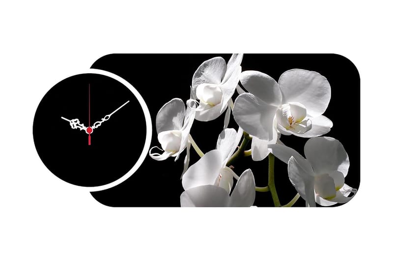 Decorative MDF Clock (2 Pieces) 68x32 - Innredning - Veggdekorasjon - Veggklokke