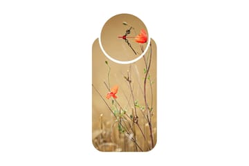 Decorative MDF Clock (2 Pieces) 68x32 - Innredning - Veggdekorasjon - Veggklokke