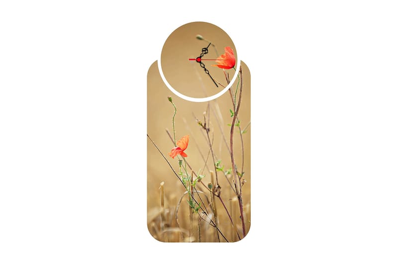 Decorative MDF Clock (2 Pieces) 68x32 - Innredning - Veggdekorasjon - Veggklokke