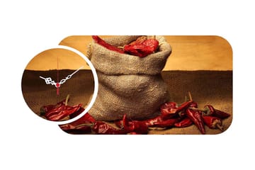 Decorative MDF Clock (2 Pieces) 68x32 - Innredning - Veggdekorasjon - Veggklokke