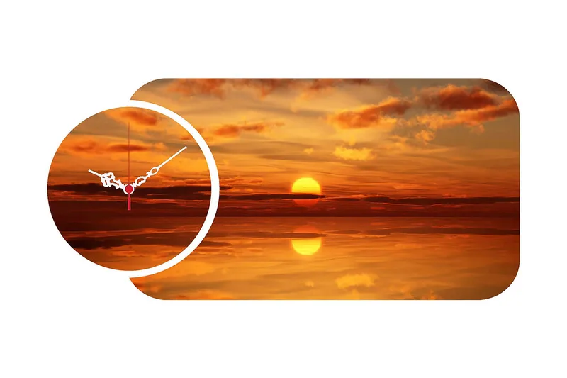 Decorative MDF Clock (2 Pieces) 68x32, undefined