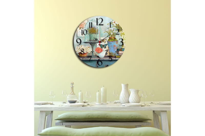 Decorative MDF Clock 40x - Veggklokke