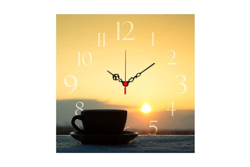 Decorative MDF Clock 40x40 - Innredning - Veggdekorasjon - Veggklokke