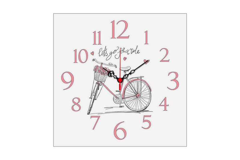 Decorative MDF Clock 40x40 - Innredning - Veggdekorasjon - Veggklokke