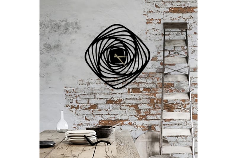 Decorative Metal Wall Clock - Beige|Hvit - Dekorasjon - Veggklokke