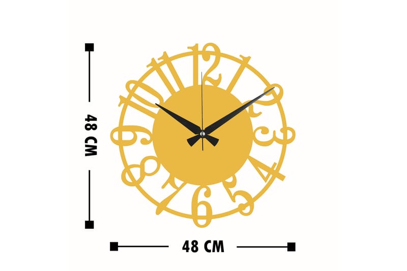 Dekorasjon Veggklokke - Gull - Innredning - Veggdekorasjon - Veggklokke
