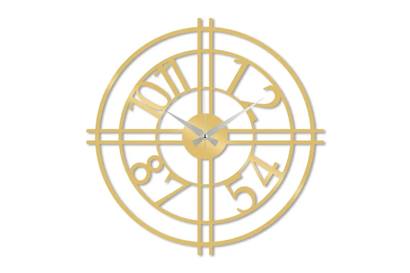 Dekorasjon Veggklokke, Gull