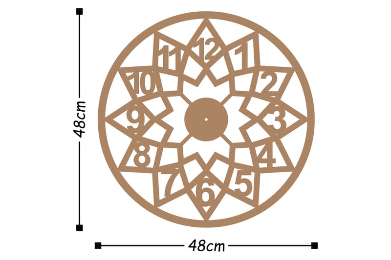 Dekorasjon Veggklokke - Kobber - Veggklokke