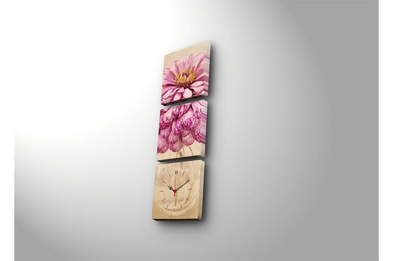 Dekorativ Canvasbilde med Klokke 3 Deler - Flerfarget - Innredning - Veggdekorasjon - Veggklokke