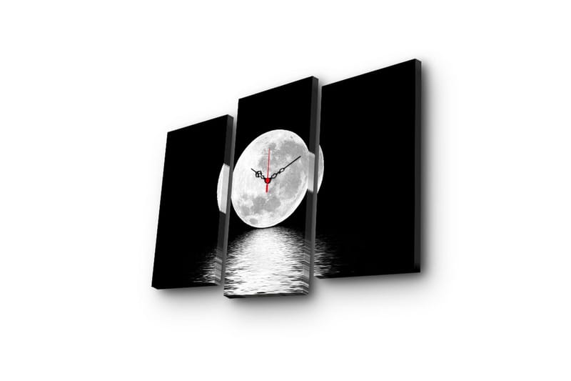 Dekorativ Canvasbilde med Klokke 3 Deler - Flerfarget - Innredning - Veggdekorasjon - Veggklokke