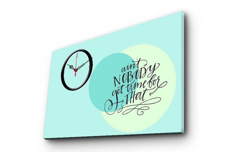 Dekorativ Canvasbilde med Klokke - Flerfarget - Innredning - Veggdekorasjon - Veggklokke