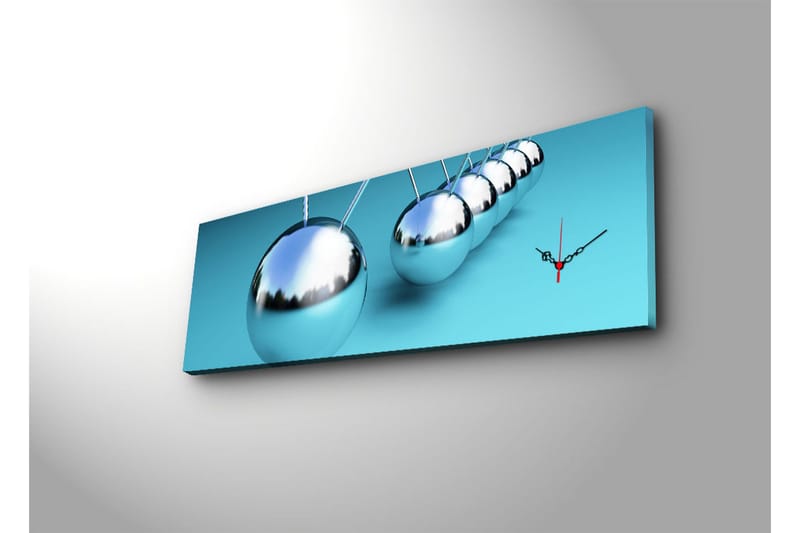 Dekorativ Canvasbilde med Klokke - Flerfarget - Innredning - Veggdekorasjon - Veggklokke