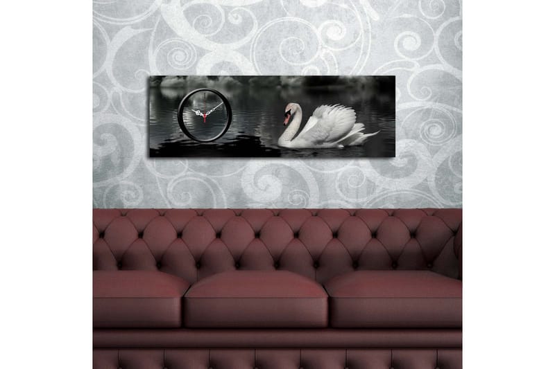 Dekorativ Canvasbilde med Klokke - Flerfarget - Innredning - Veggdekorasjon - Veggklokke