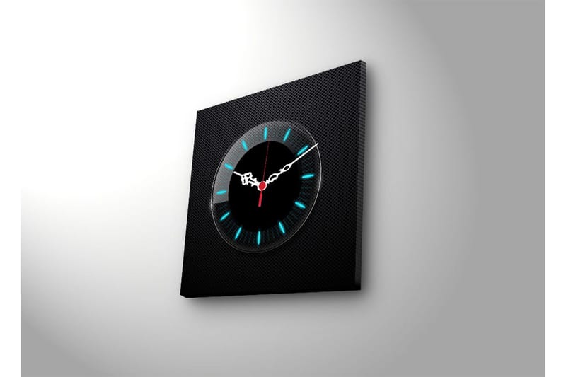 Dekorativ Canvasbilde med Klokke - Flerfarget - Innredning - Veggdekorasjon - Veggklokke